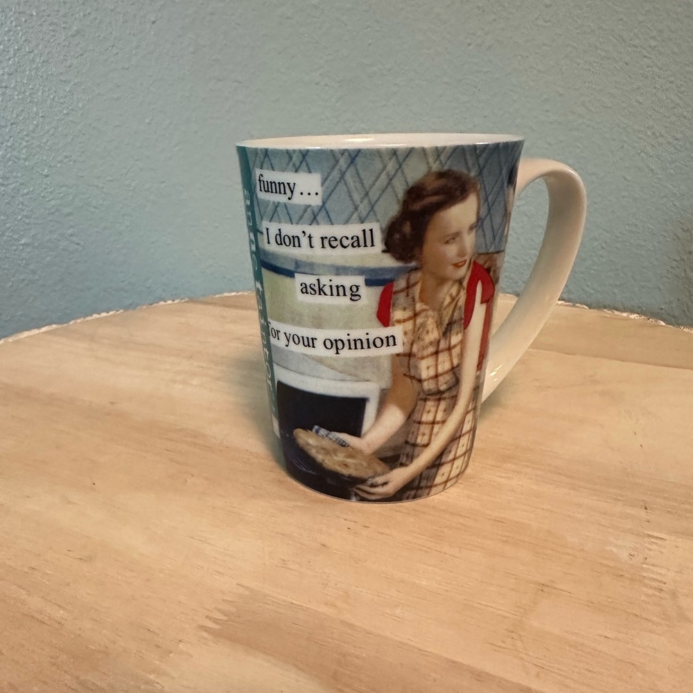 Retro Style Ceramic Mug with Humorous Print